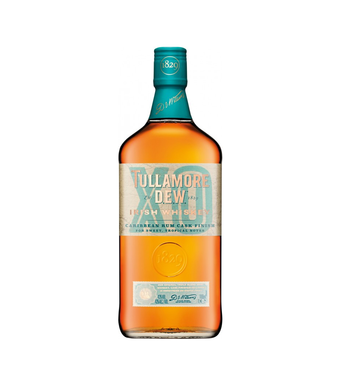 Tullamore Dew Caribbean Rum Cask Finish Whiskey XO 1L bauturialcoolice.ro